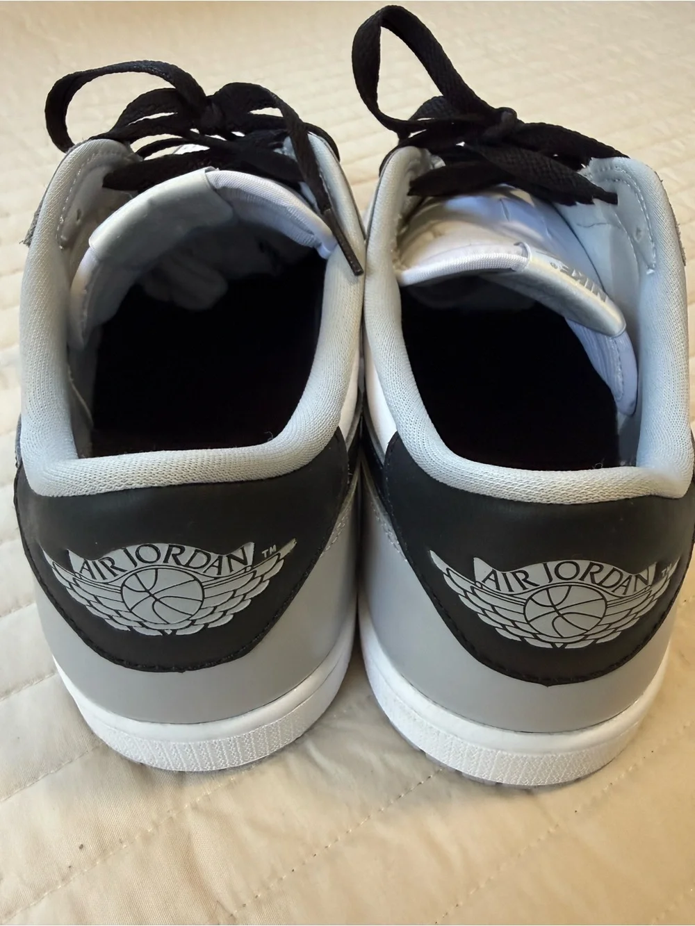 NWOT Nike Jordan 1’s in White, Gray & Black